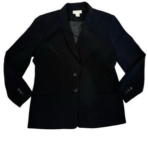 Woman's Worthington Stretch Separates Blazer Navy Suit Jacket Size 14 Petite